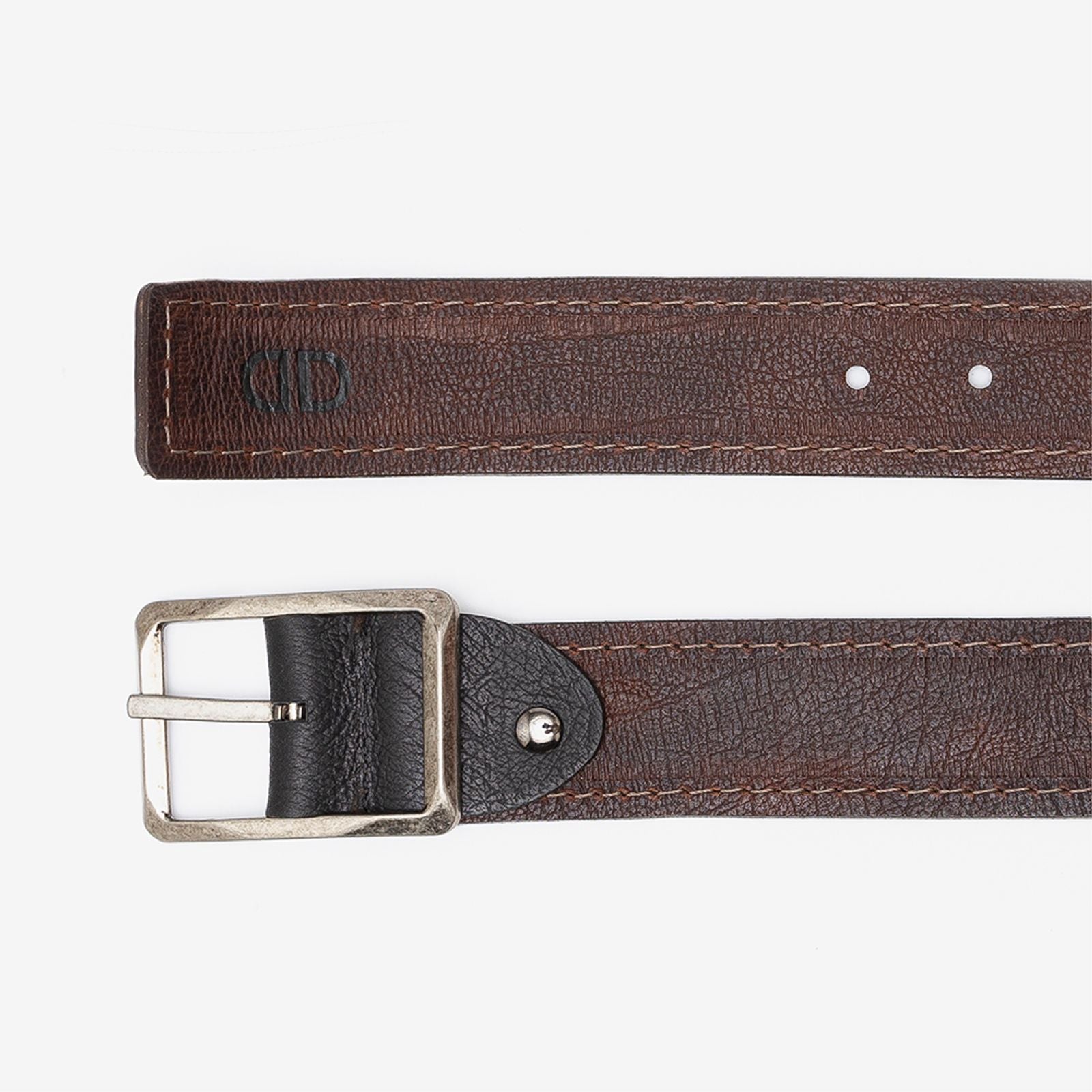 Cinto Dupla Face Estreito Denim Preto/Mouro - Image 3