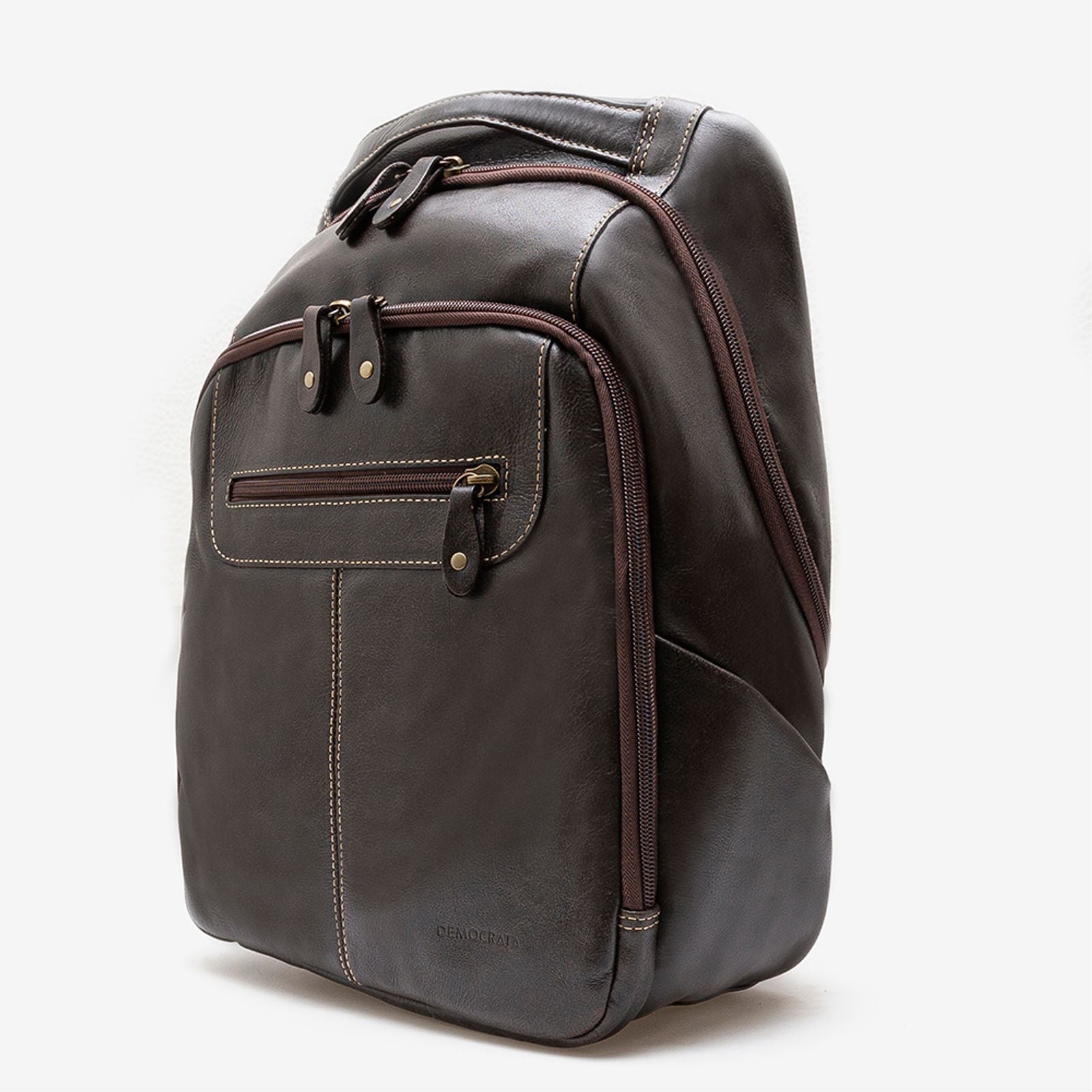 Mochila Em Couro Café - Image 3