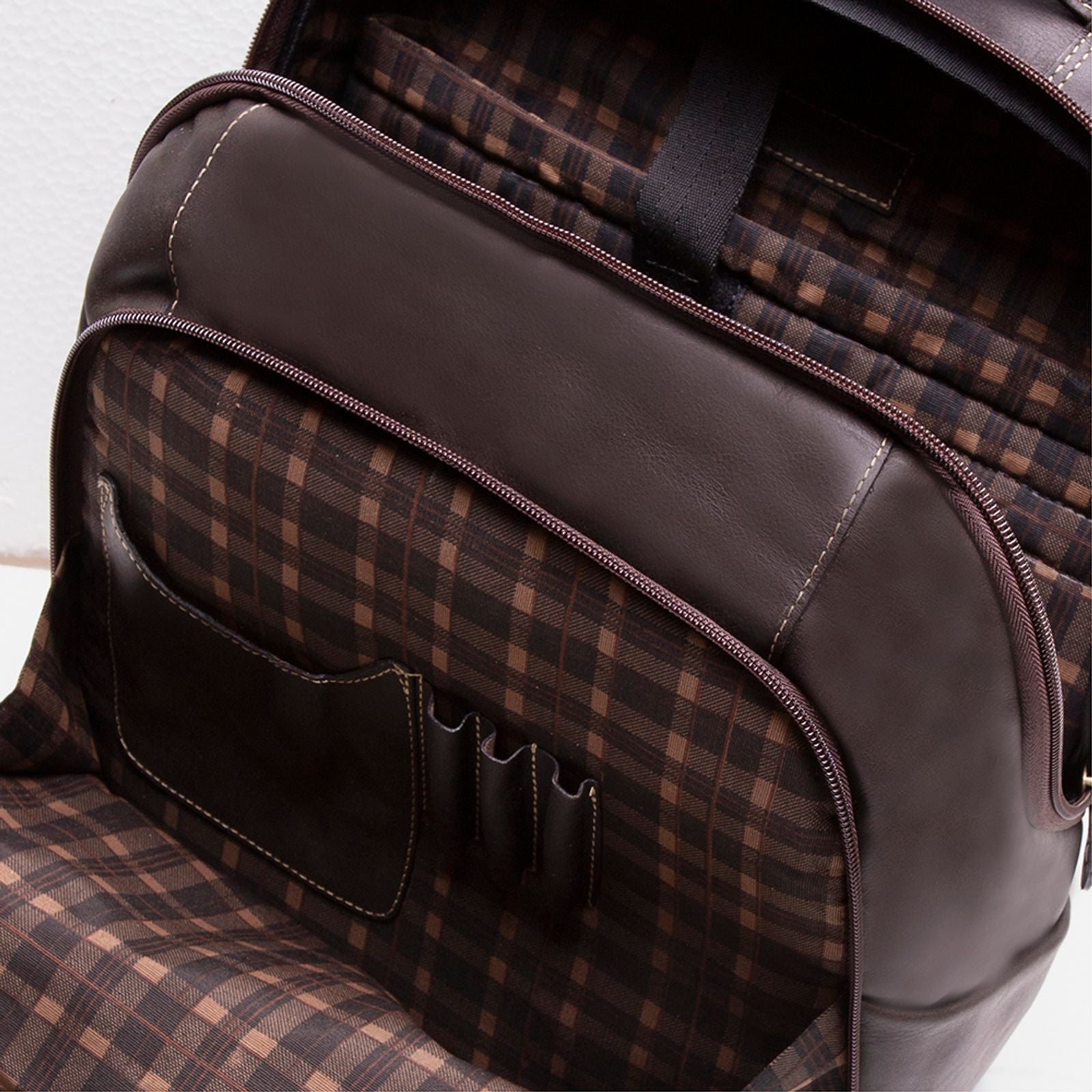 Mochila Em Couro Café - Image 4